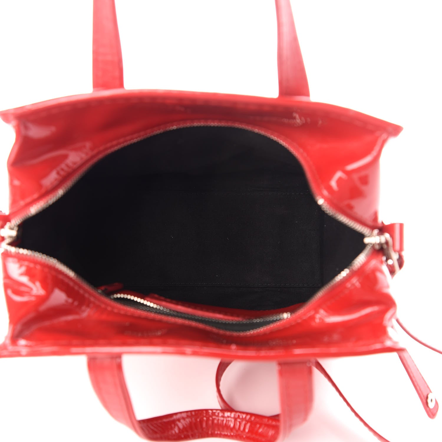 Balenciaga Patent XS Bazar Shopper Tote Rouge Groseille 5 of 9