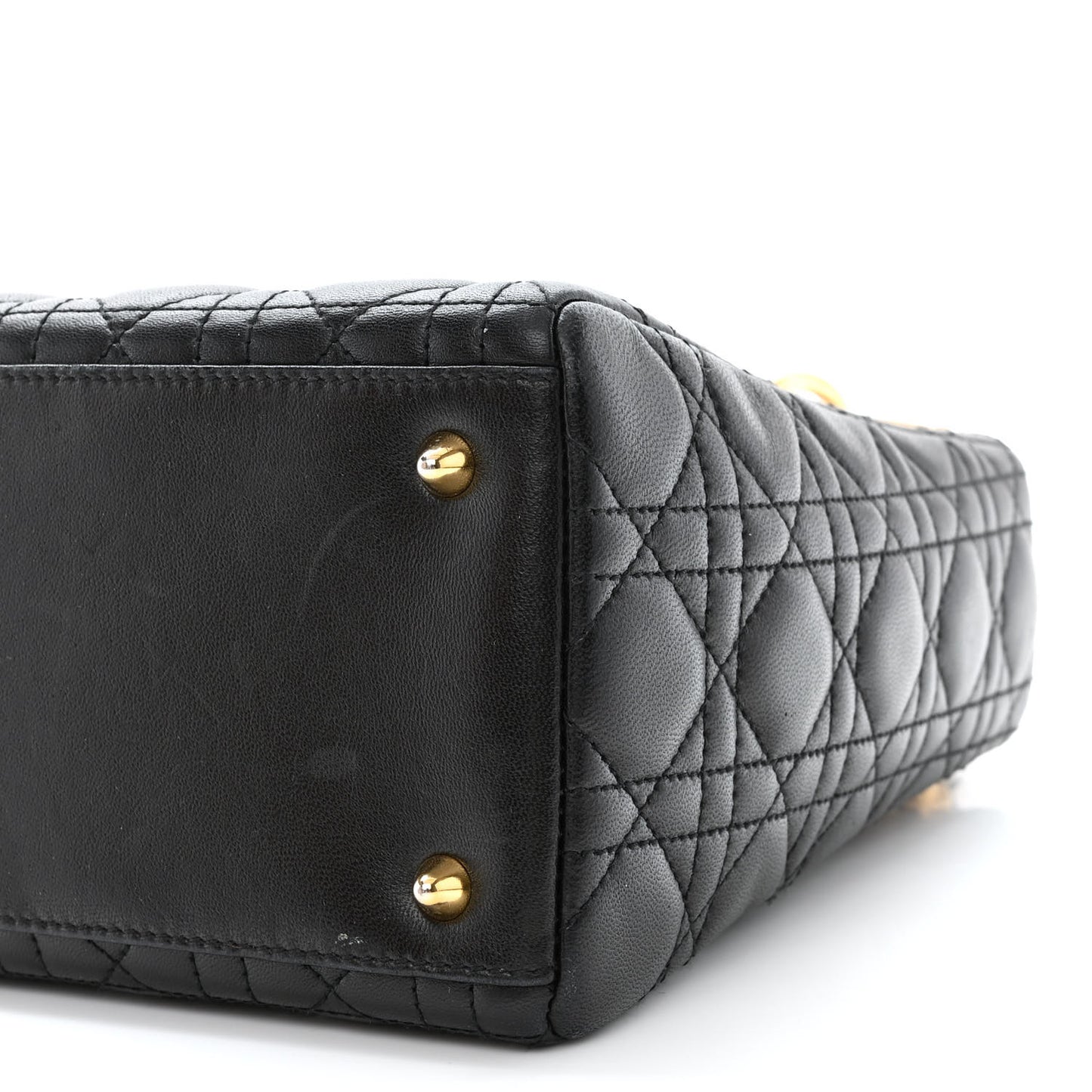 Lambskin Cannage Medium Lady Dior Black