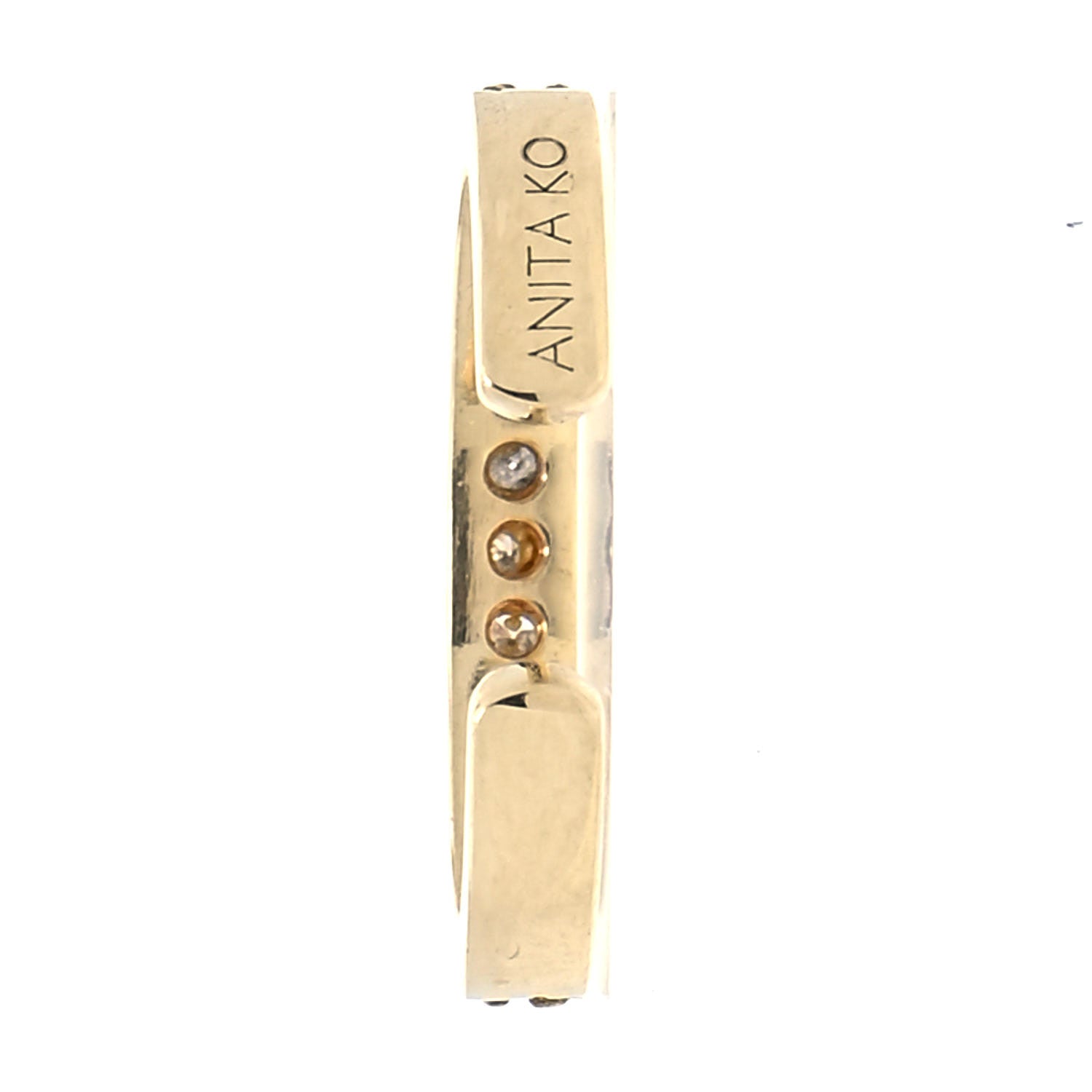 Anita Ko 18K Yellow Gold Diamond Single Row Ear Cuff Earring 3 of 4