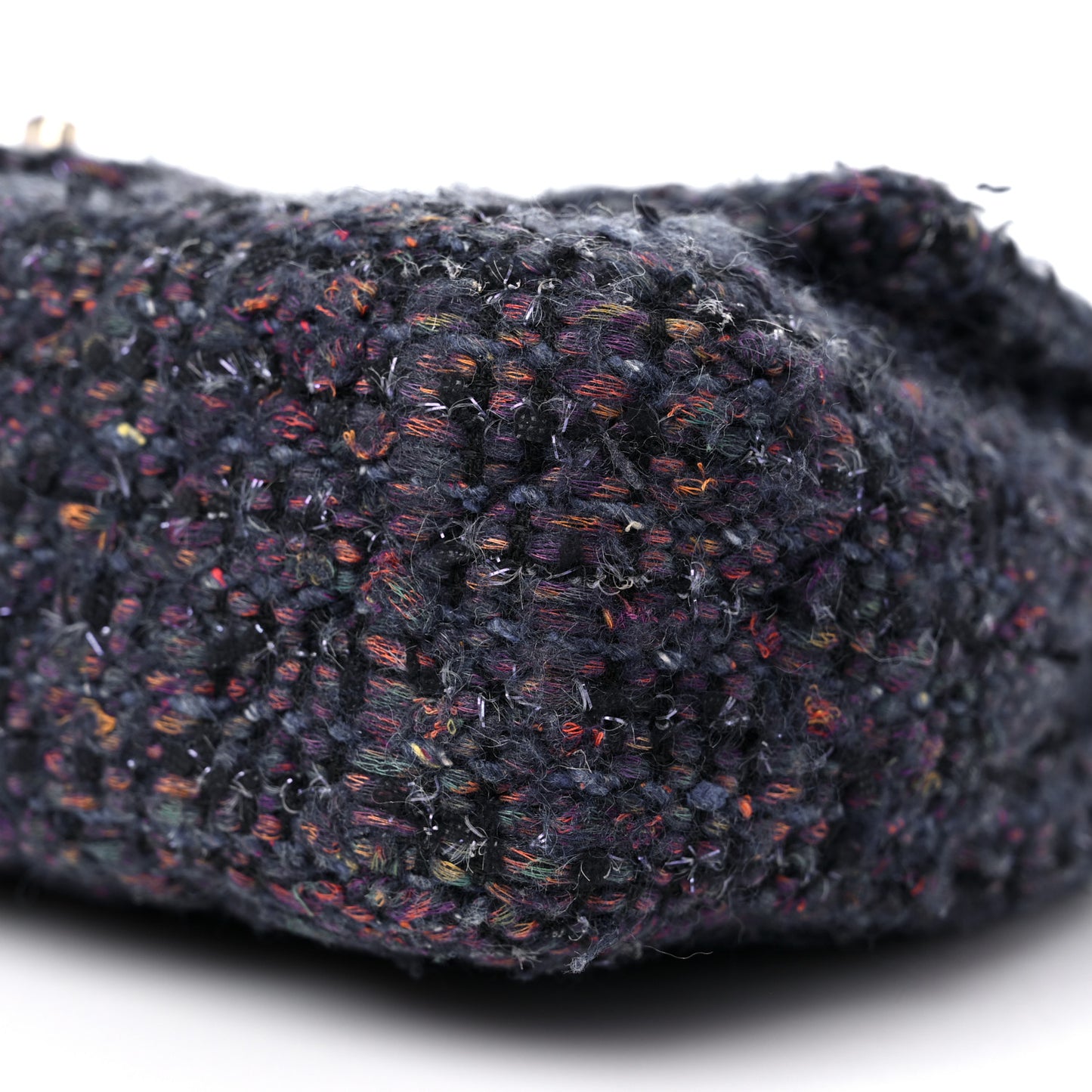 Tweed Medium Single Flap Navy Multicolor