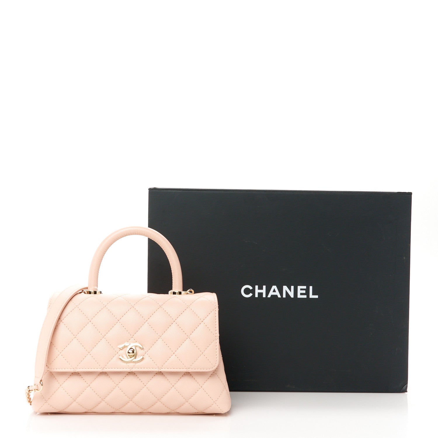 Chanel Caviar Quilted Mini Coco Handle Flap Light Pink 12 of 12