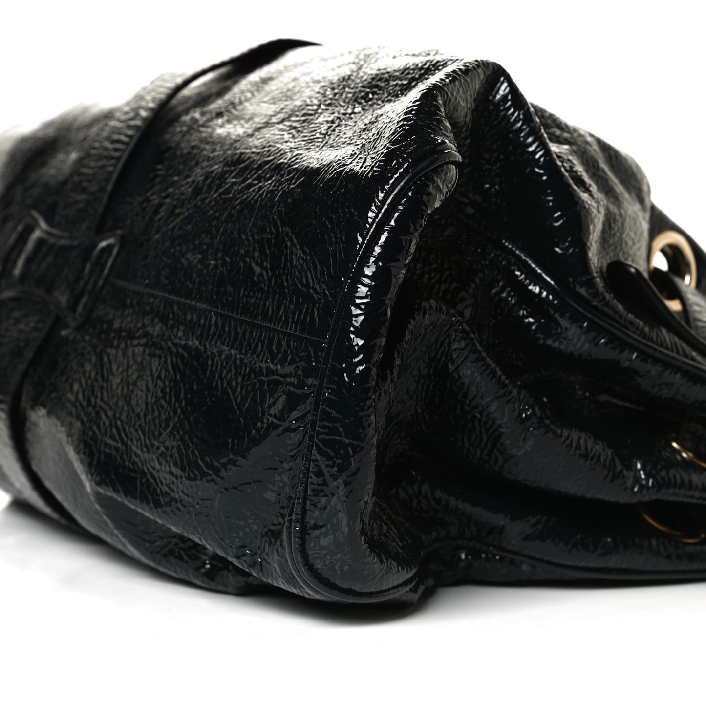 Crushed Patent Riki Bag Blue