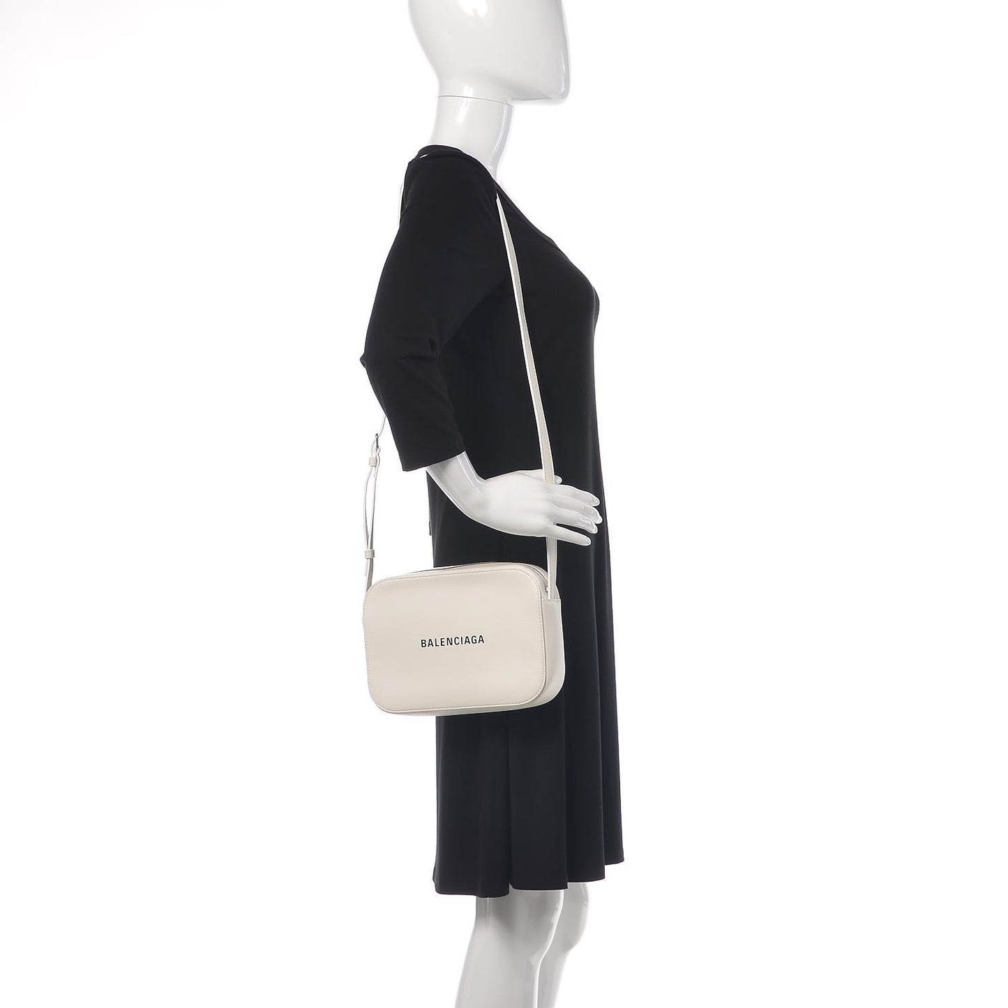 Calfskin Logo S Everyday Camera Bag White