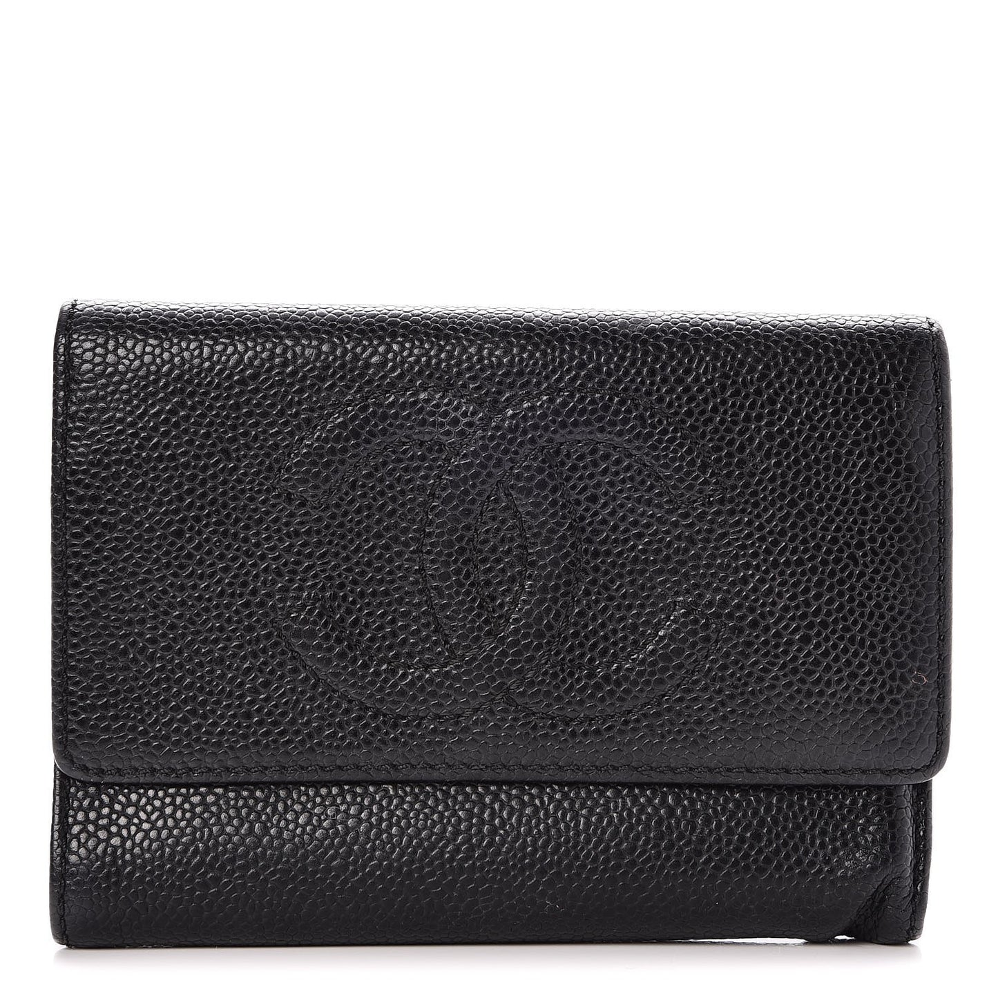 Caviar Timeless Flap Wallet Black