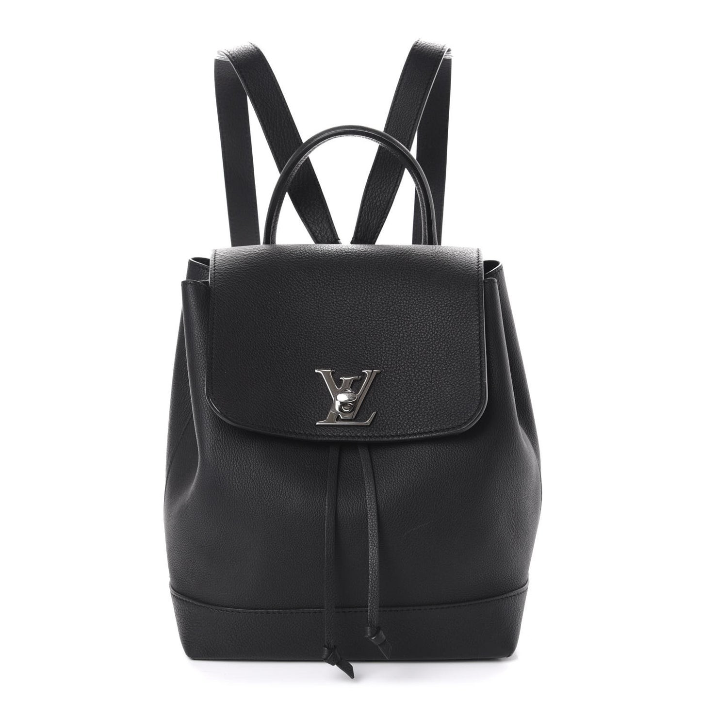Calfskin Lockme Backpack Black
