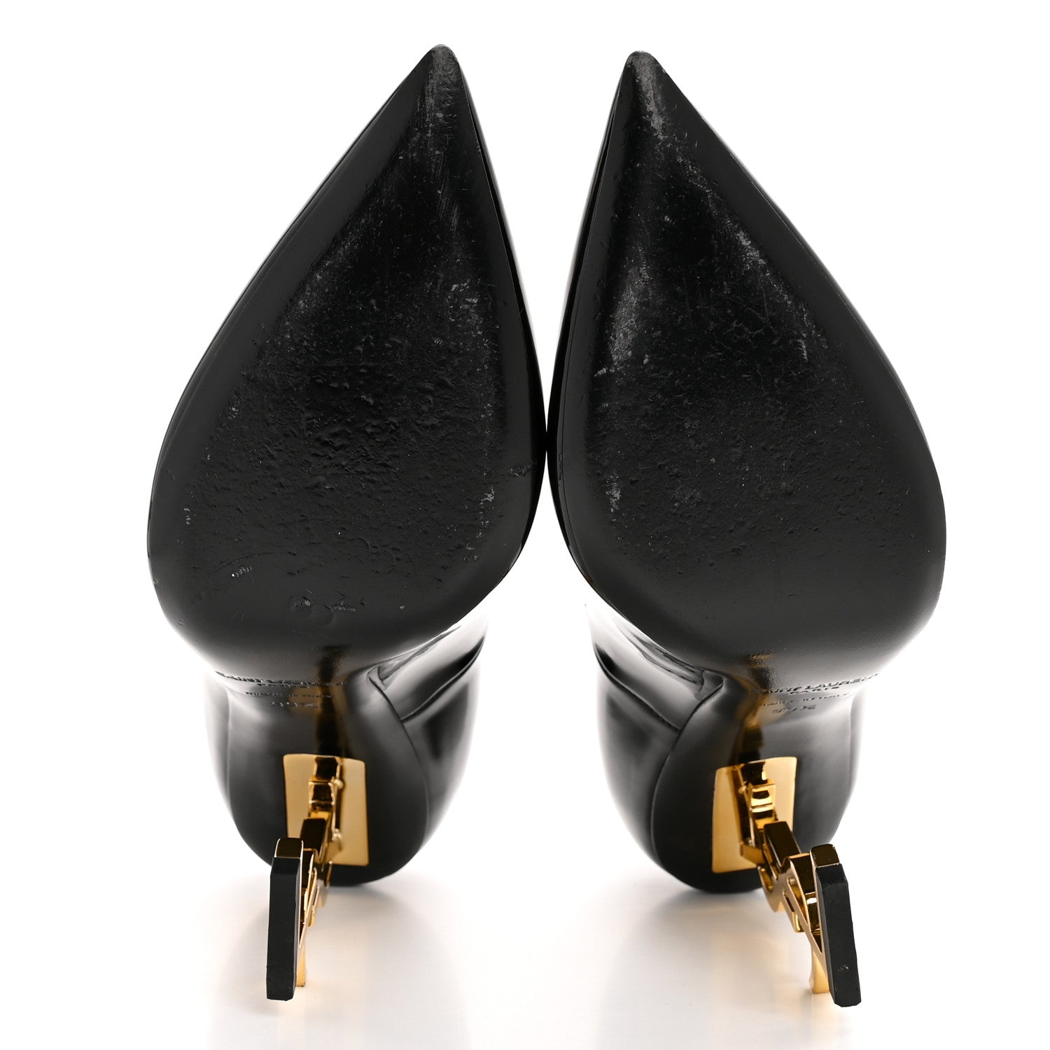 Saint Laurent Patent Opyum 110 Pumps 39.5 Black Gold 6 of 10