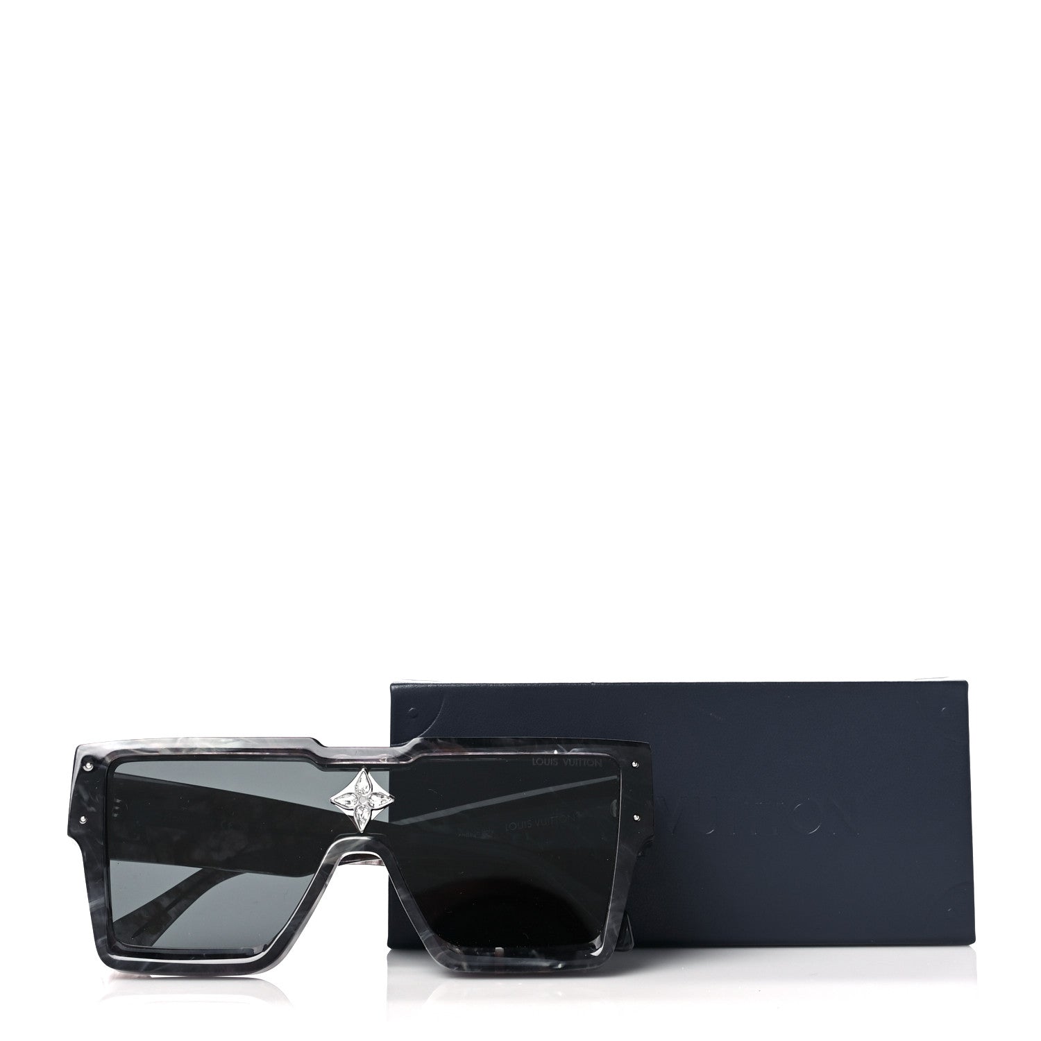 Louis Vuitton Marble Acetate Cyclone Sunglasses Z1789E Grey 7 of 7
