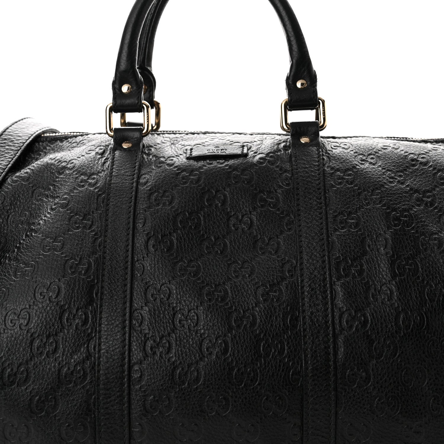 Gucci Guccissima Medium Carry On Duffle Black 8 of 11