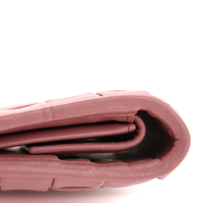 Miu Miu Nappa Intreccio Bi-Fold Compact Wallet Rosa 10 of 11