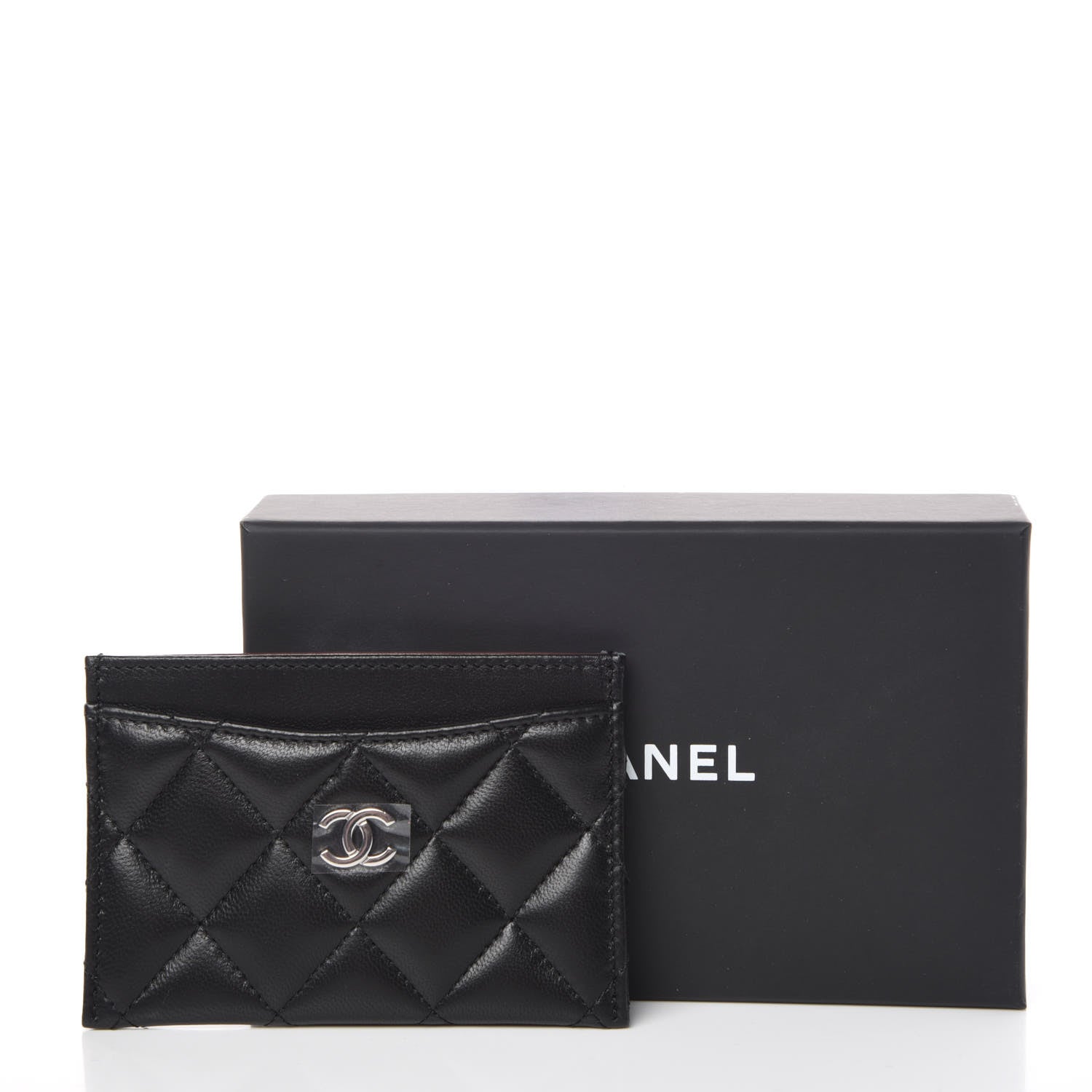 Chanel Lambskin Quilted Card Holder Black 10 of 10