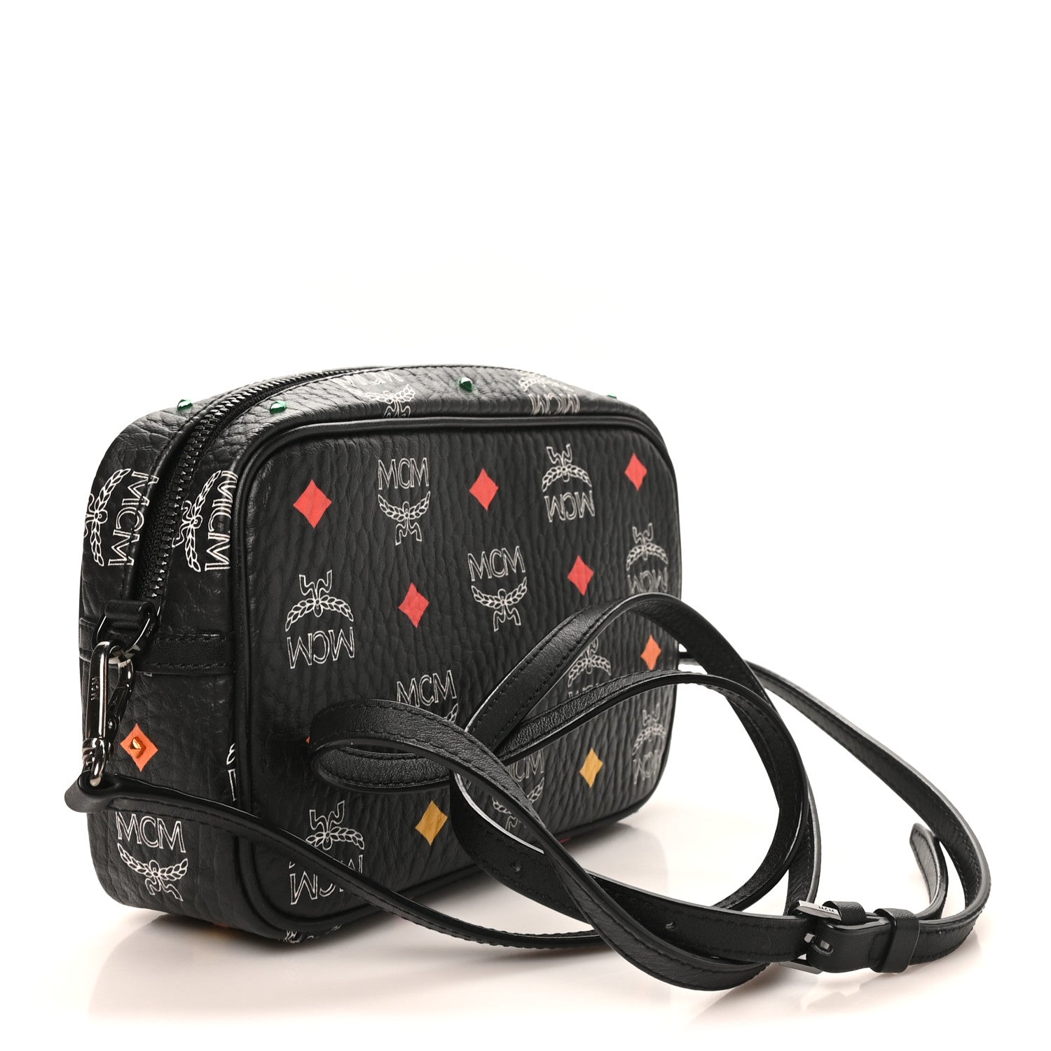 MCM Skyoptic Visetos Spectrum Diamond Camera Bag Black 3 of 9