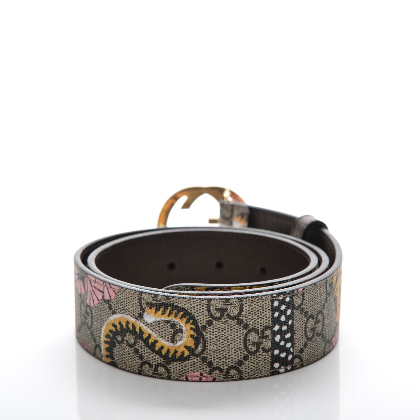 GG Supreme Monogram Bengal Interlocking G Belt 80 32 Beige Pink