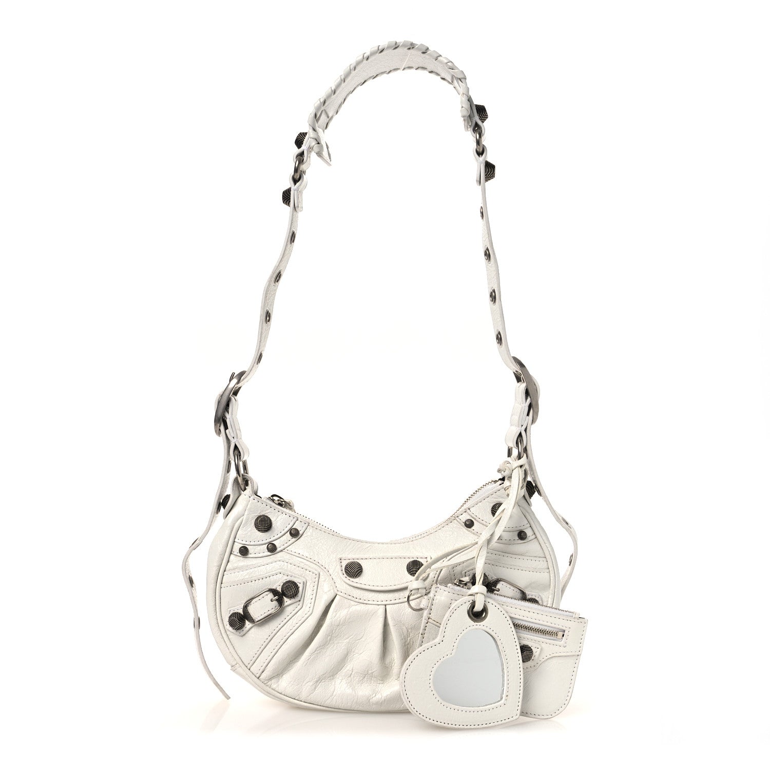 Balenciaga Agneau Arena Le Cagole Shoulder Bag XS Optic White 3 of 11
