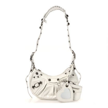 Balenciaga Agneau Arena Le Cagole Shoulder Bag XS Optic White 3 of 11