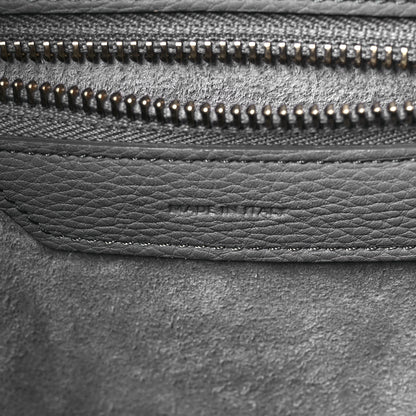 Celine Drummed Calfskin Micro Luggage Kohl 6 of 12