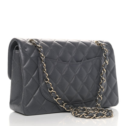 Chanel Caviar Quilted Small Double Flap Dark Grey 2 of 4