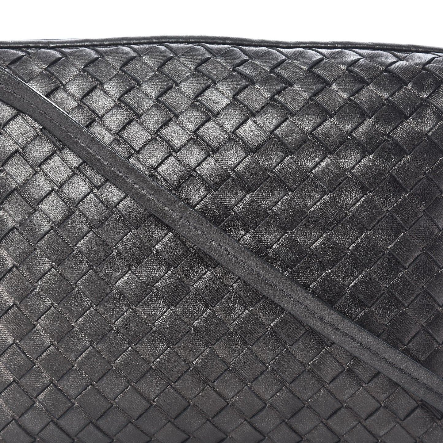 Metallic Nappa Intrecciato Nodini Crossbody Messenger Bronze