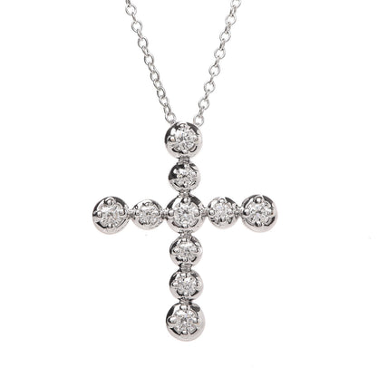 Tiffany 18K White Gold Diamond Paloma Picasso Tenderness Cross Pendant Necklace 4 of 7