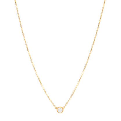 Tiffany 18K Yellow Gold Diamond .19ct Elsa Peretti Diamonds by the Yard Pendant Necklace 1 of 8