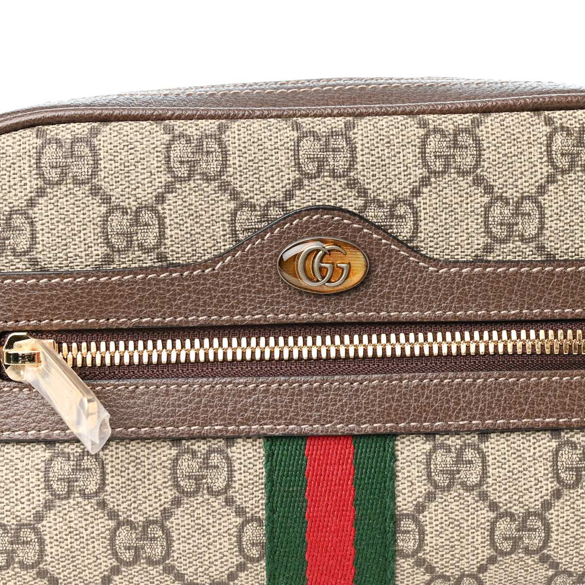 Gucci GG Supreme Monogram Web Small Ophidia Belt Bag 85 34 Dark Brown 7 of 9
