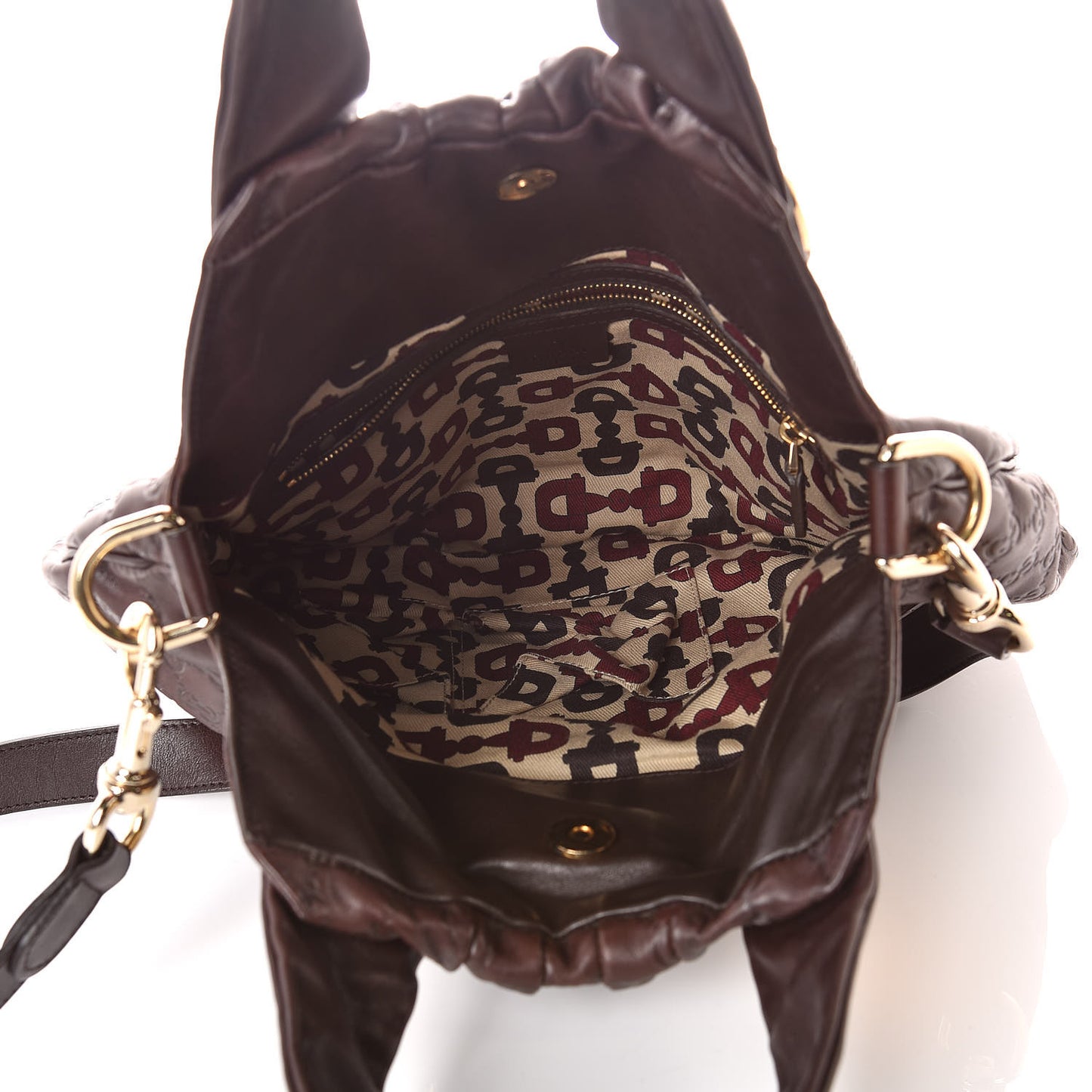 Guccissima Small Hysteria Top Handle Bag Chocolate