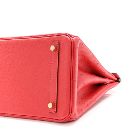Hermes Ostrich Birkin 30 Rouge Vif 10 of 14