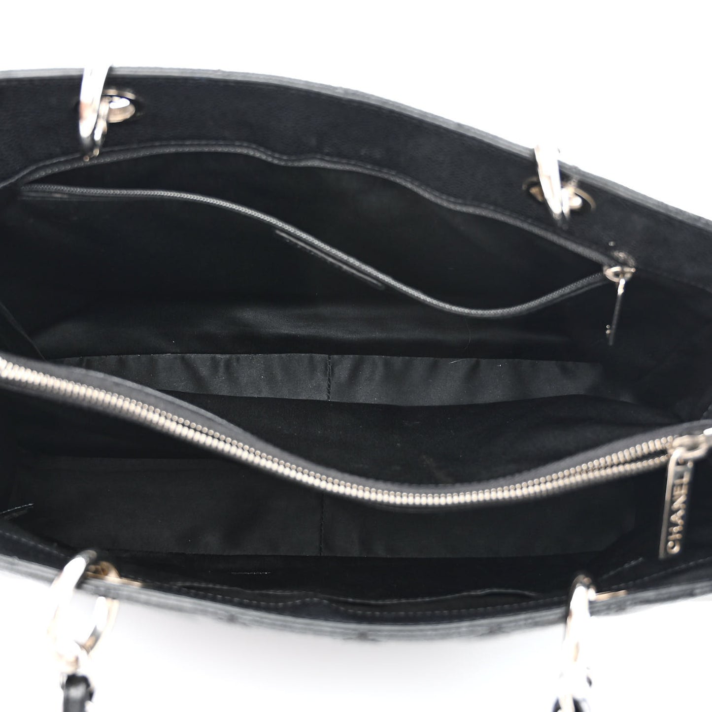 Caviar Quilted Grand Shopping Tote GST Black