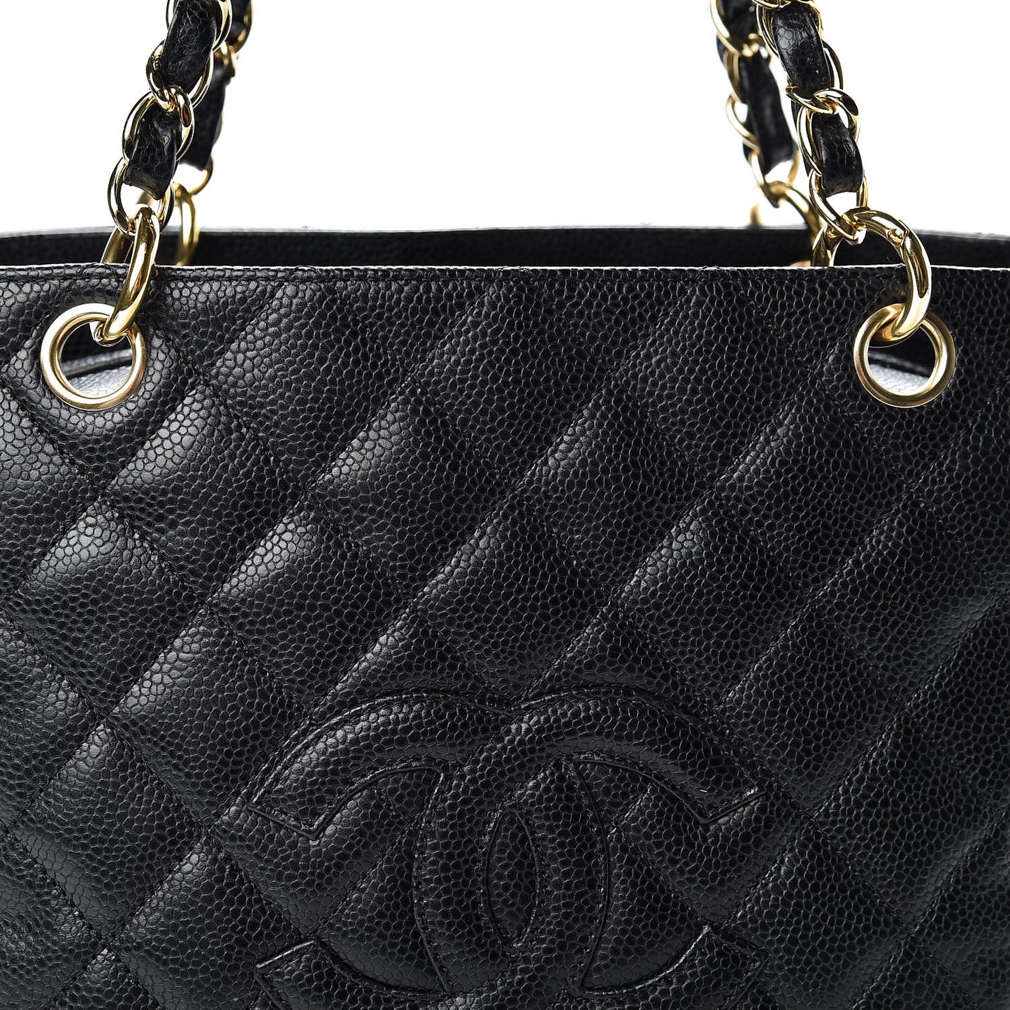 Caviar Quilted Petit Timeless Tote PTT Black