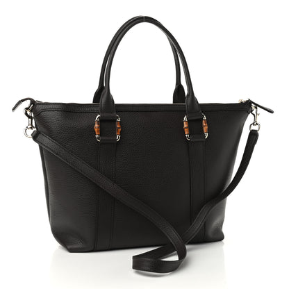 Gucci Calfskin Bamboo Top Handle Tote Dark Brown 3 of 9