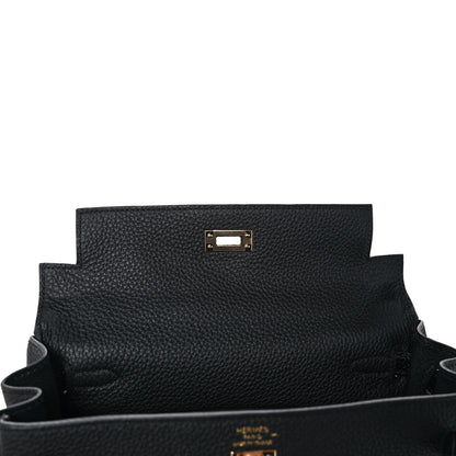 Hermes Togo Lizard Kelly Retourne Touch 25 Black 19 of 38