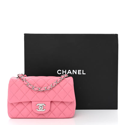 Chanel Lambskin Quilted Mini Rectangular Flap Pink 11 of 11