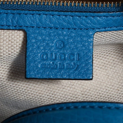 Gucci Calfskin Medium Soho Boston Riviera Blue 6 of 9