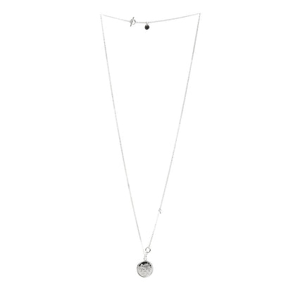 Hermes Sterling Silver 18K Rose Gold GM Ex-Libris Long Pendant Necklace 3 of 6