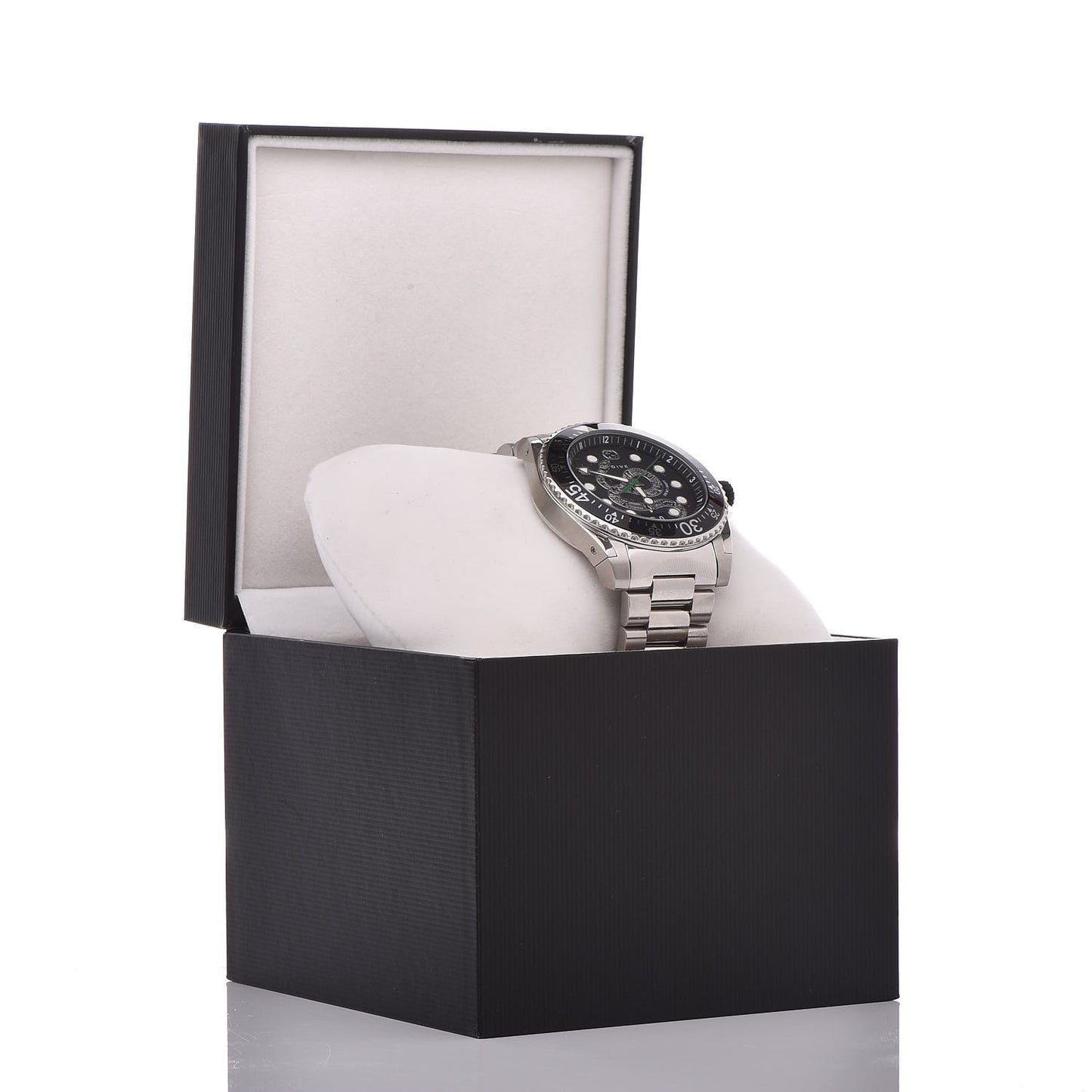 Stainless Steel 45mm Dive Snake Quartz Watch Black