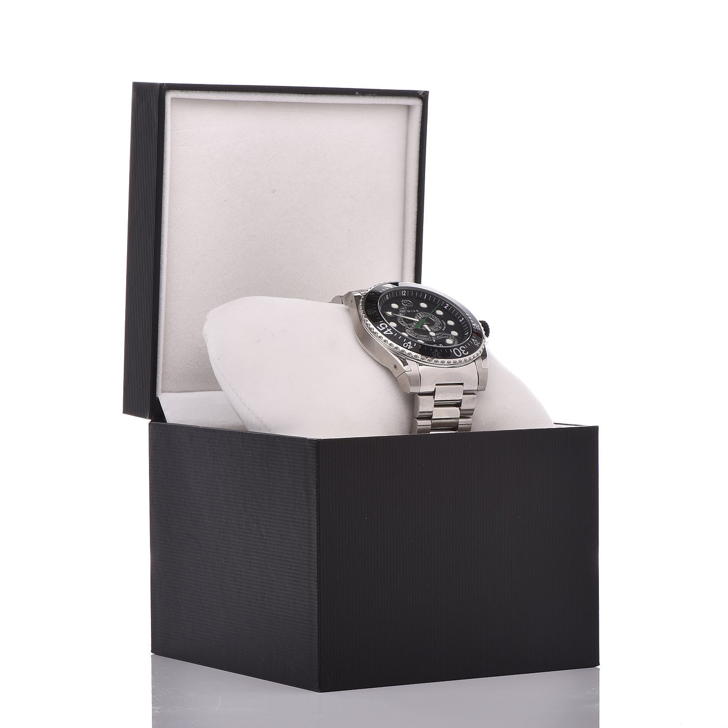 Gucci Stainless Steel 45mm Dive Snake Quartz Watch Black 7 of 7