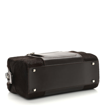 Salvatore Ferragamo Calfskin Calf Hair Mini Top Handle Bag Brown 4 of 9