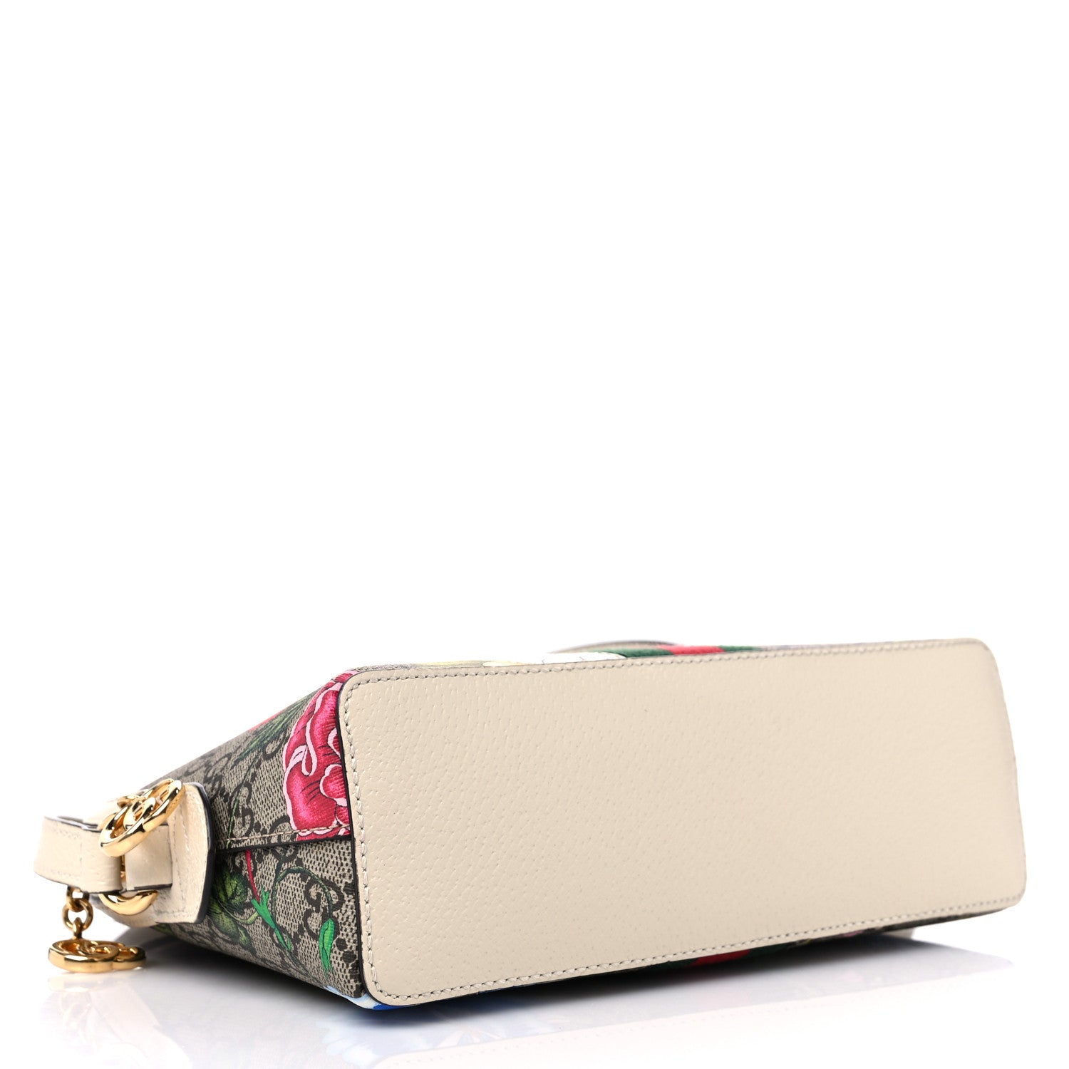 Gucci GG Supreme Monogram Flora Web GG Small Ophidia Dome Shoulder Bag White 4 of 11
