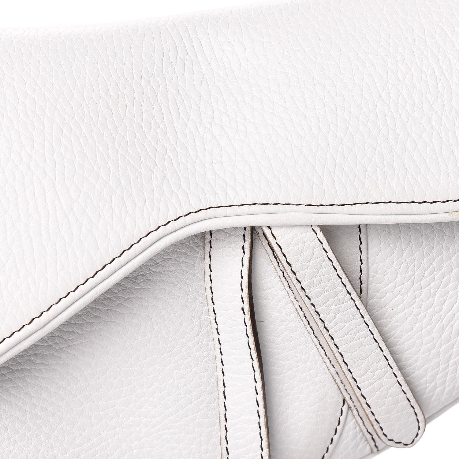 Christian Dior Calfskin Saddle Bag White 7 of 19