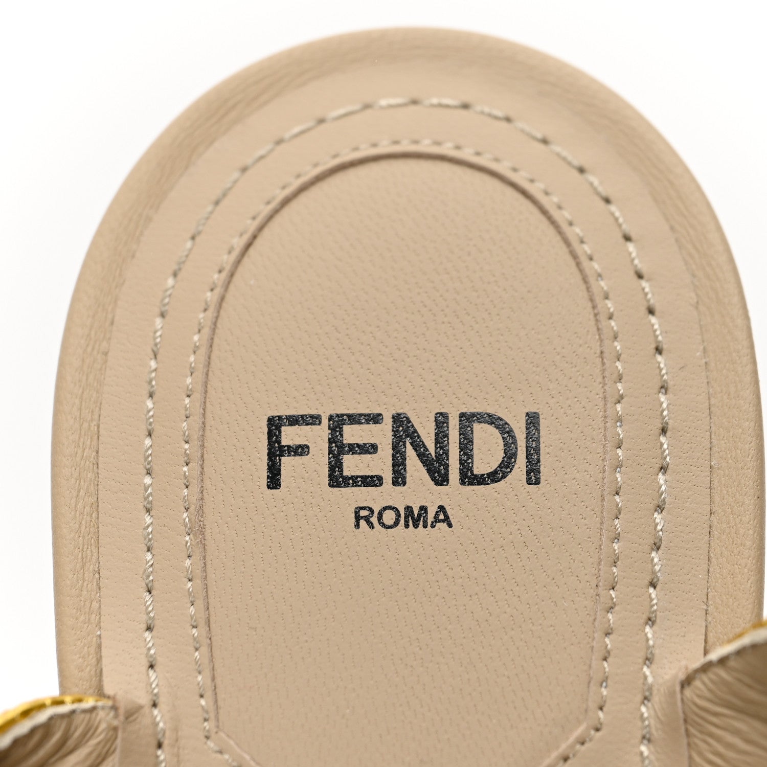 Fendi Mink Ayers Lucite Fendi First 95mm Sandals 40 Natural Brown 6 of 7