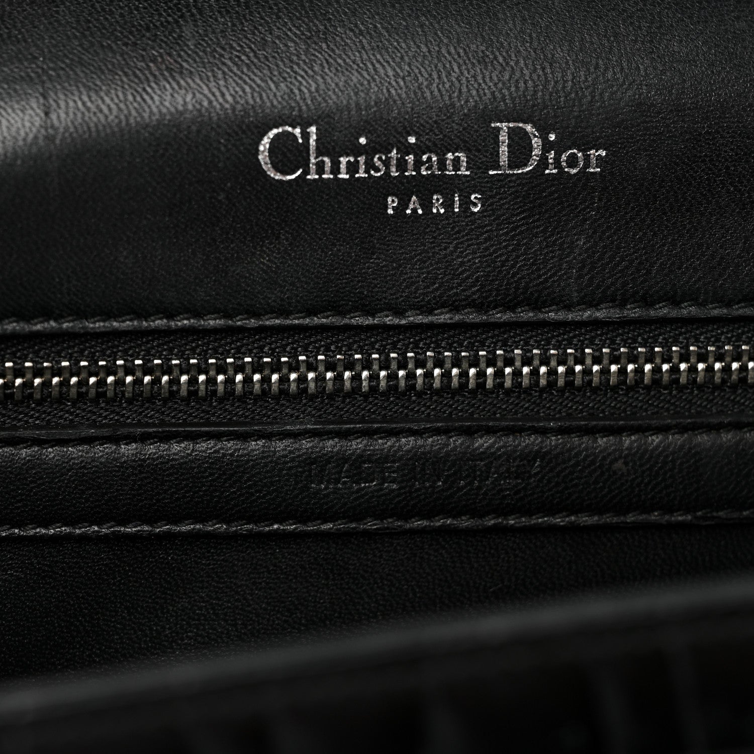 Christian Dior Calfskin Crocodile Embossed Small Diorama Flap Bag Black 6 of 20