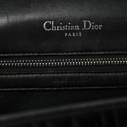 Christian Dior Calfskin Crocodile Embossed Small Diorama Flap Bag Black 6 of 20
