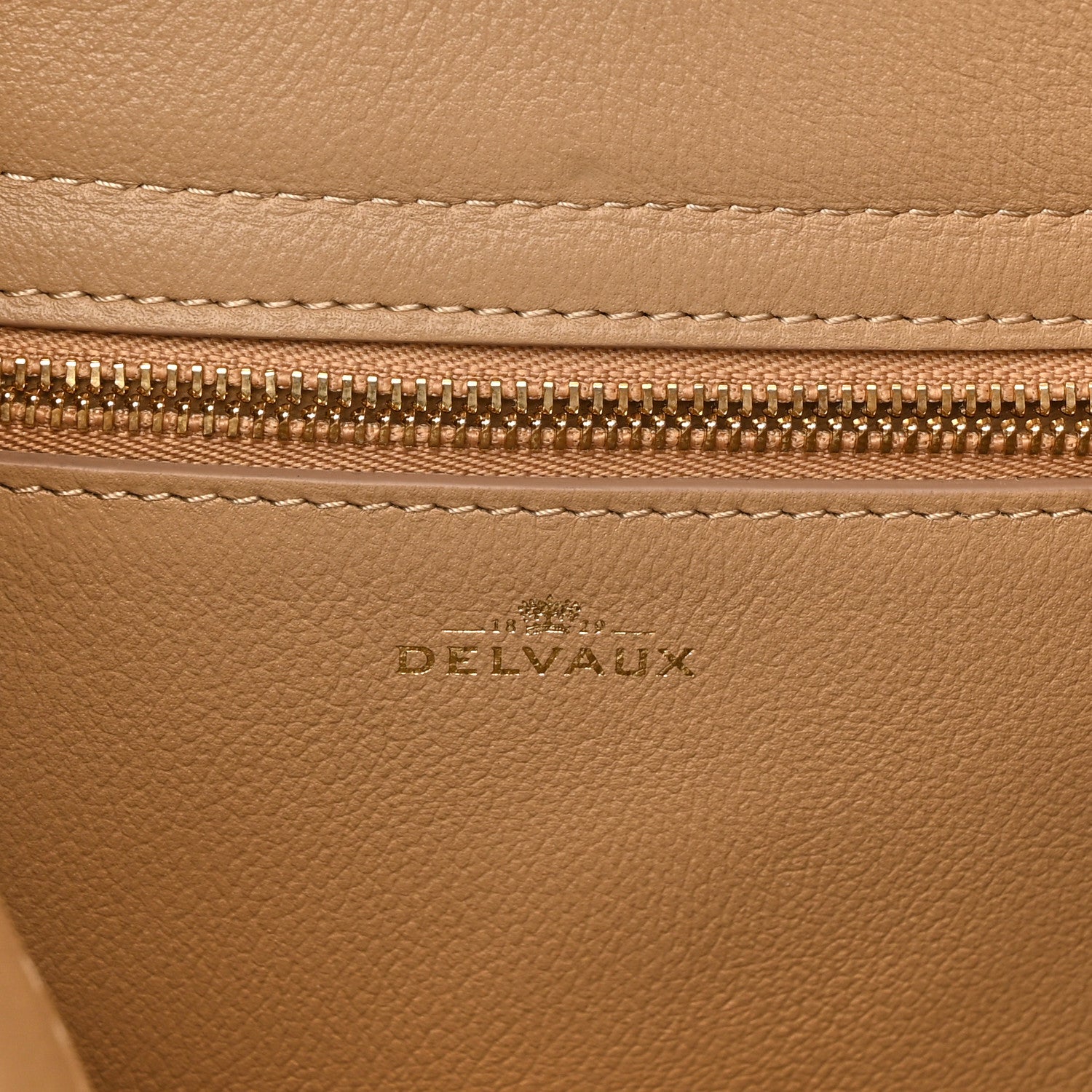 Delvaux Grained Calfskin Mini So Cool Satchel Latte 6 of 9