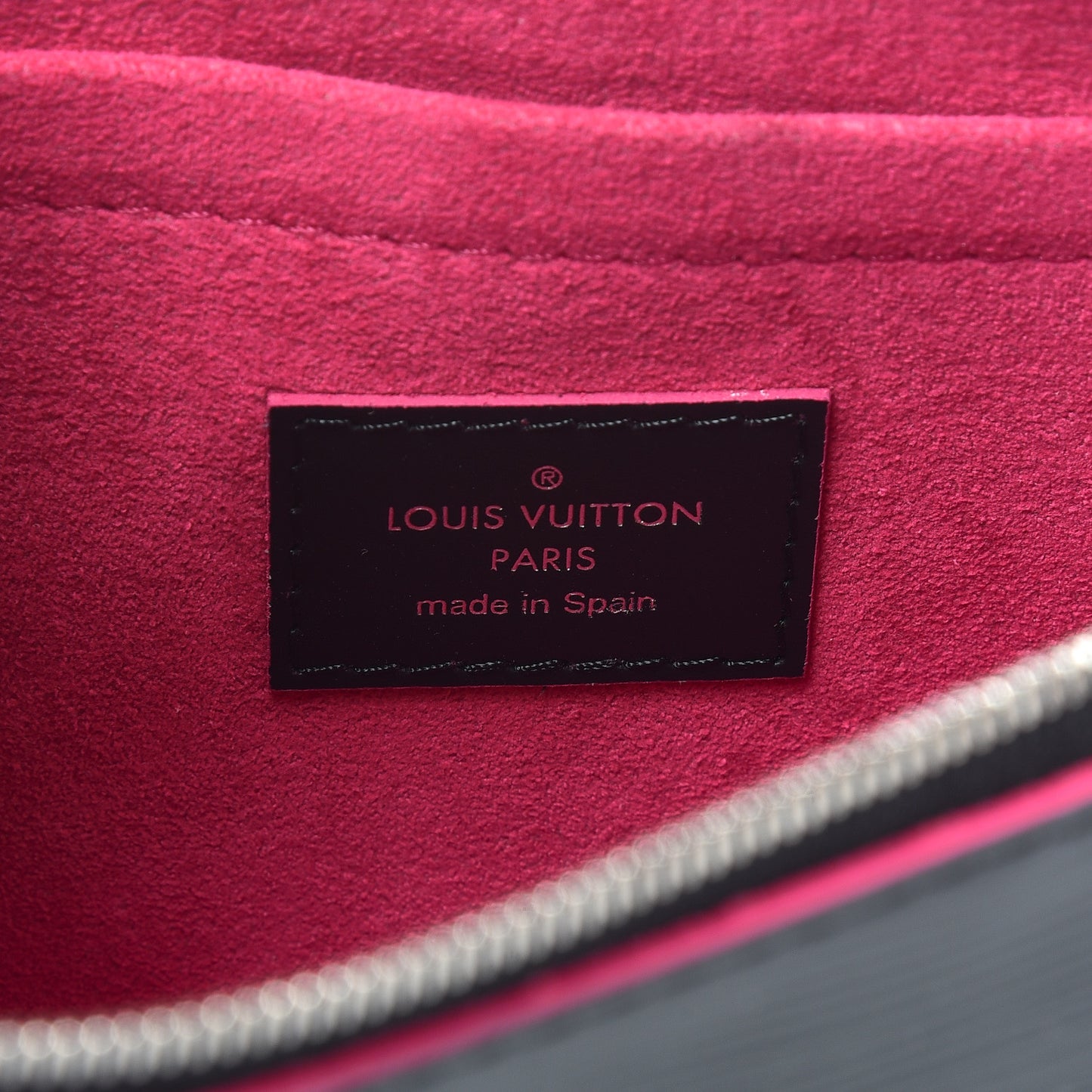 Epi Neverfull Pochette MM GM Black Hot Pink