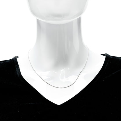 Tiffany Sterling Silver 1.2mm Bead Chain Necklace 18" 2 of 6