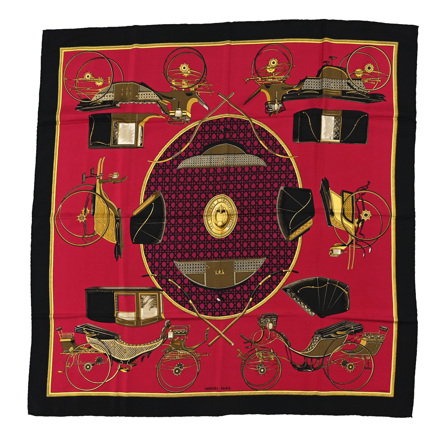 Hermes Silk Les Voitures A Transformation Scarf 90 1 of 4