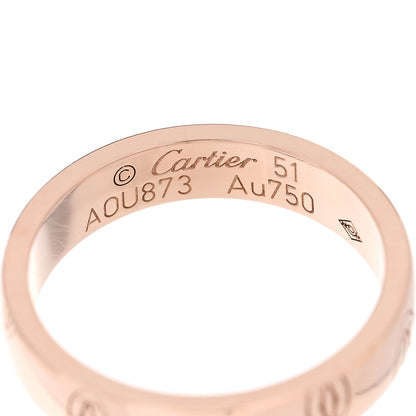 Cartier 18K Pink Gold 4mm Happy Birthday Band Ring 51 5.75 4 of 5