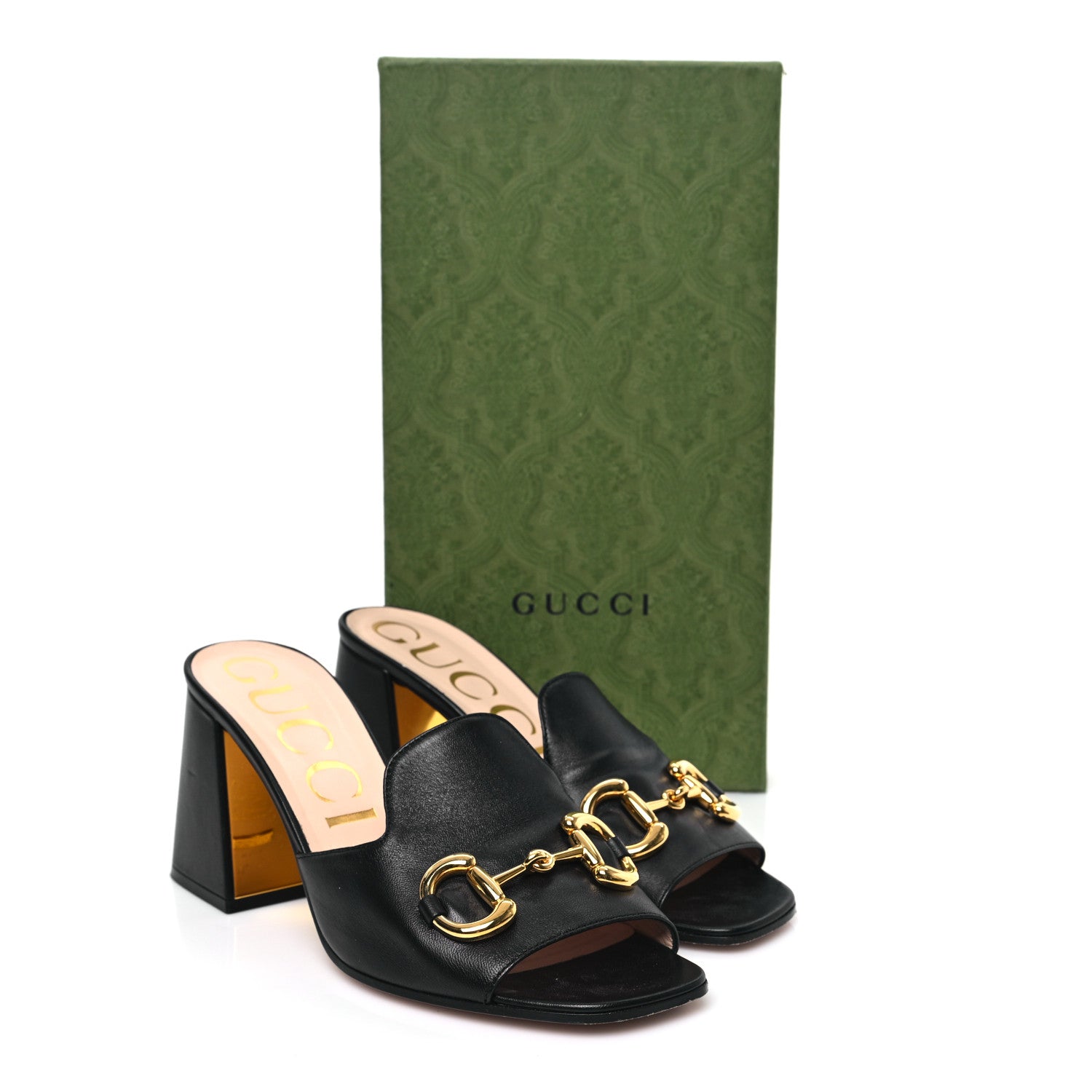 Gucci Nappa Horsebit 75mm Slide Sandals 39 Black 9 of 10