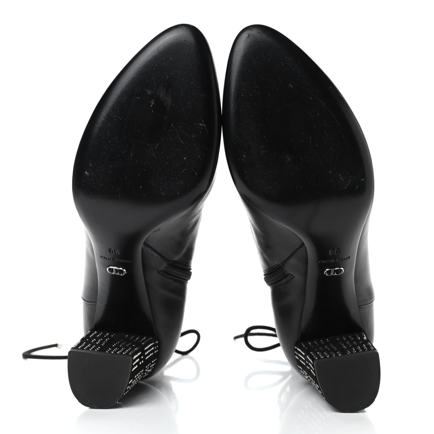 Christian Dior Calfskin Studded Stellar Ankle Boots 39 Black 4 of 4