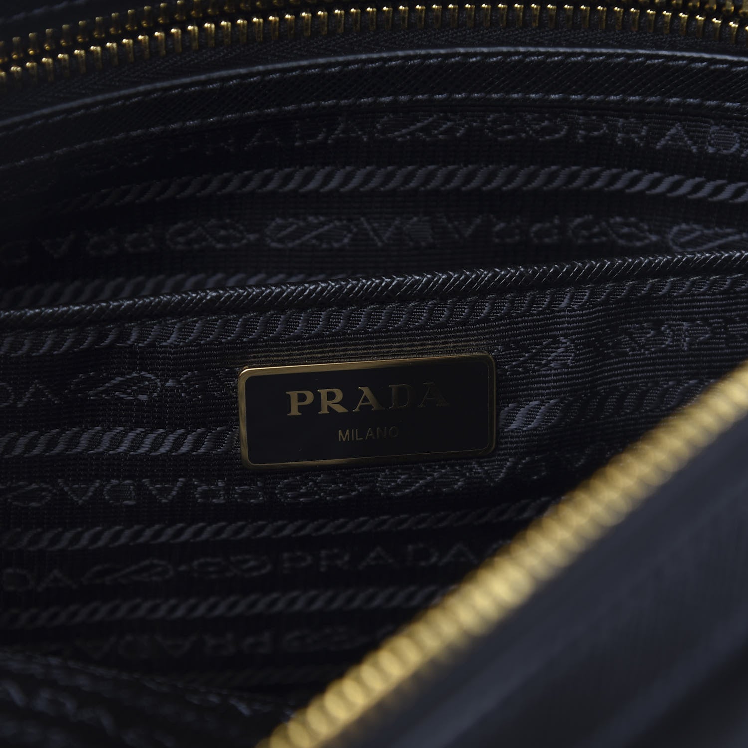 Prada Tessuto Nylon Saffiano Tote Black 7 of 11