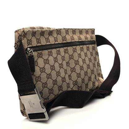 Gucci GG Monogram Double Pocket Belt Bag Dark Brown 3 of 12